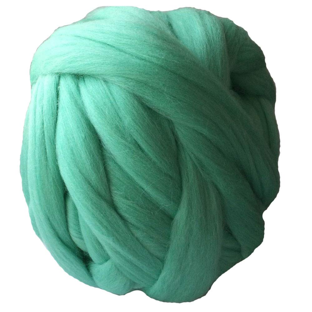 Hilo grueso para tejer con los brazos Bufandas multicolores de los suéteres las mantas del brazo que hacen punto 1000g hilo grueso(Dark Green)