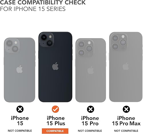 Miniatura 9 de Rokform - Funda para iPhone 15 Plus, serie Crystal, funda magnética transparente para iPhone 15 Plus con bloqueo giratorio RokLock, armadura delgada