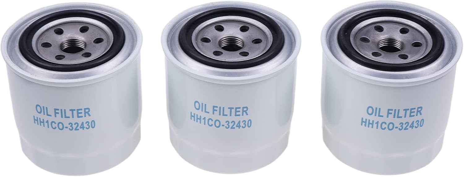 JZGRDN 3PCS Oil Filter HH1C0-32430 1C020-32430 Compatible with Kubota SSV65 SSV75 SVL75 SVL90 SVL95-2S KX080-3 KX91-3 M105 M108 M110 M5040 M6040 M7040 M8540 M9540