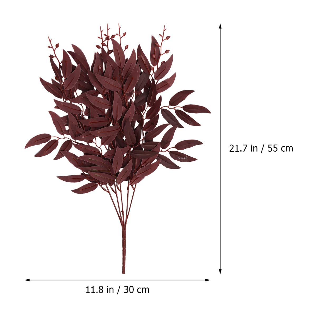 Alipis 6pezzi Decorazioni Foglie Di Salice Artificiale Foglie Decorative Per Feste e Casa Ornamenti Eleganti Per Living Room e Eventi Rosso Scuro