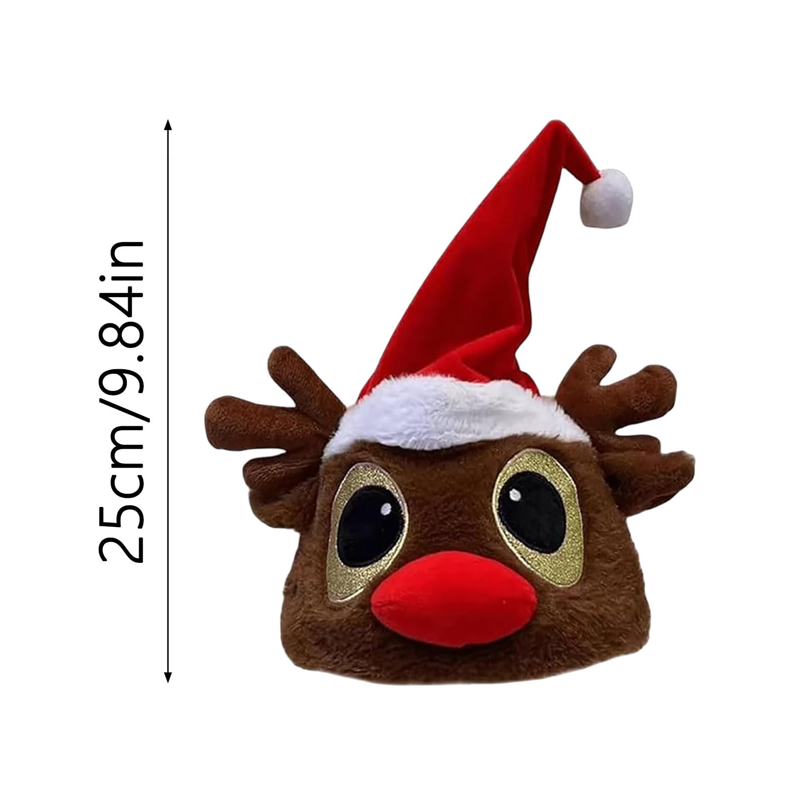 Sombrero interactivo de personajes para decoración de fiestas, para cantar, bailar, de Papá Noel, divertidos sombreros de canto e iluminación para adultos y niños