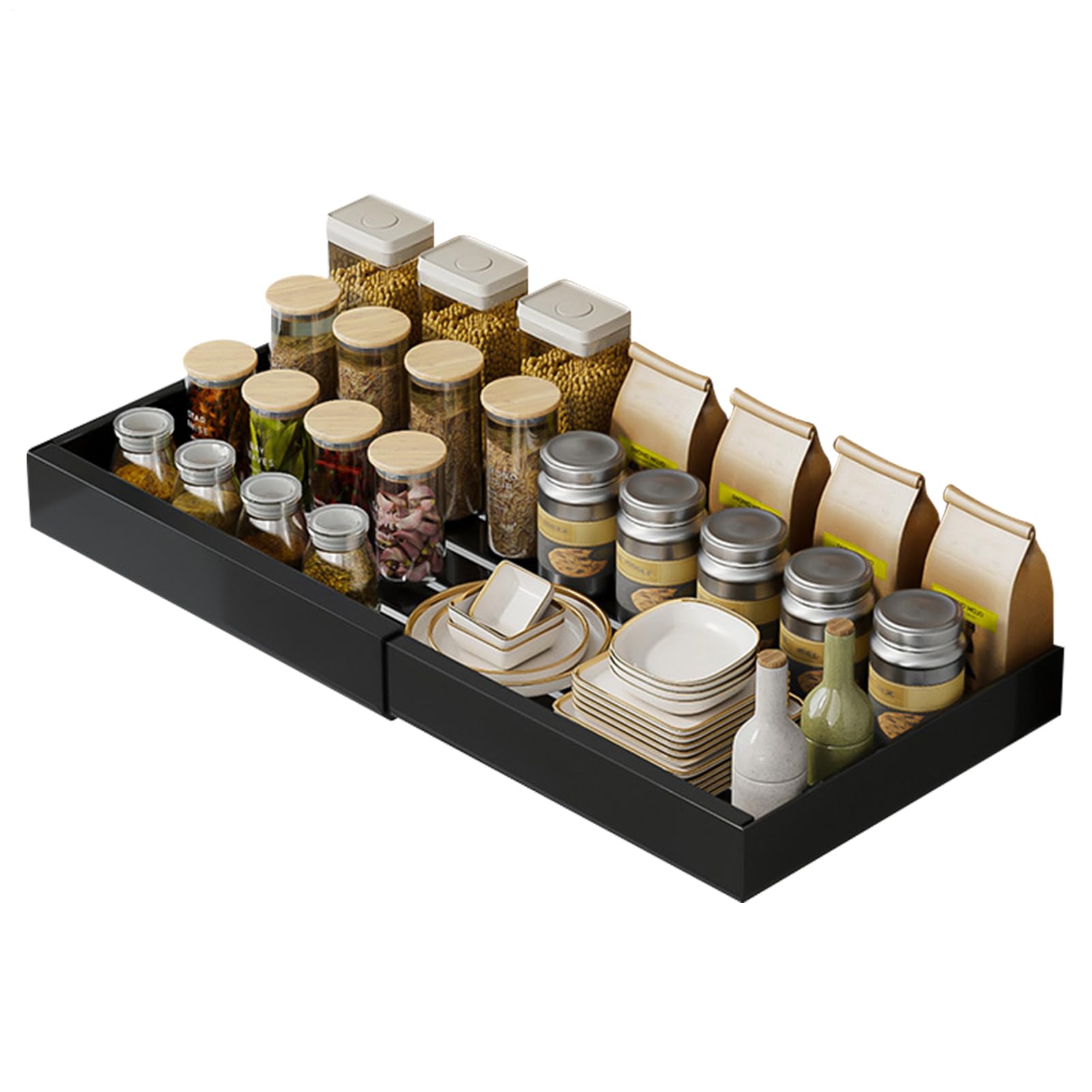 Organizadores y Almacenamiento Bajo Fregadero Estante De Almacenamiento Con | Organizador Bajo Fregadero Extraíble Para Cocina Baño Despensa Armario Estante Organizador