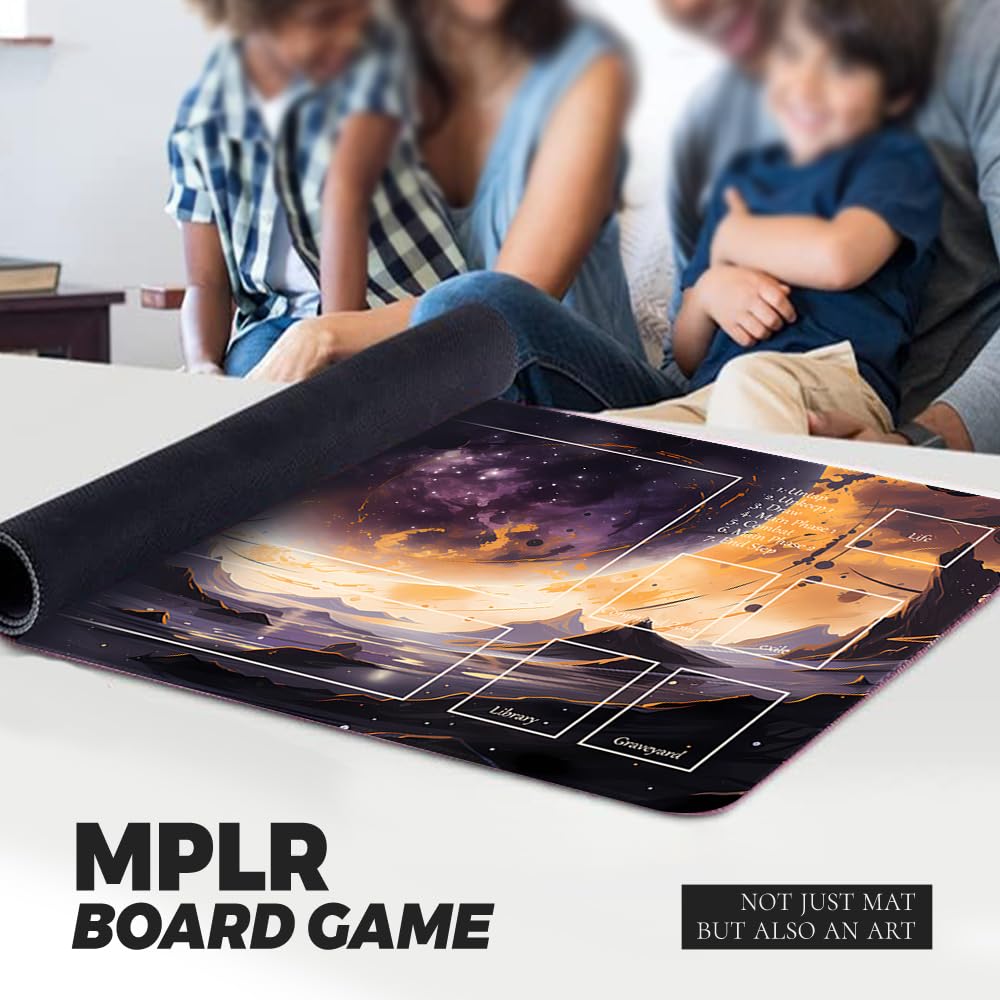 Board Game MTG Playmat + Free Waterproof Bag, Stitched Edges, Smooth Rubber Surface, MTG PlayMat with Zones (An Original Playmat) - Image 4
