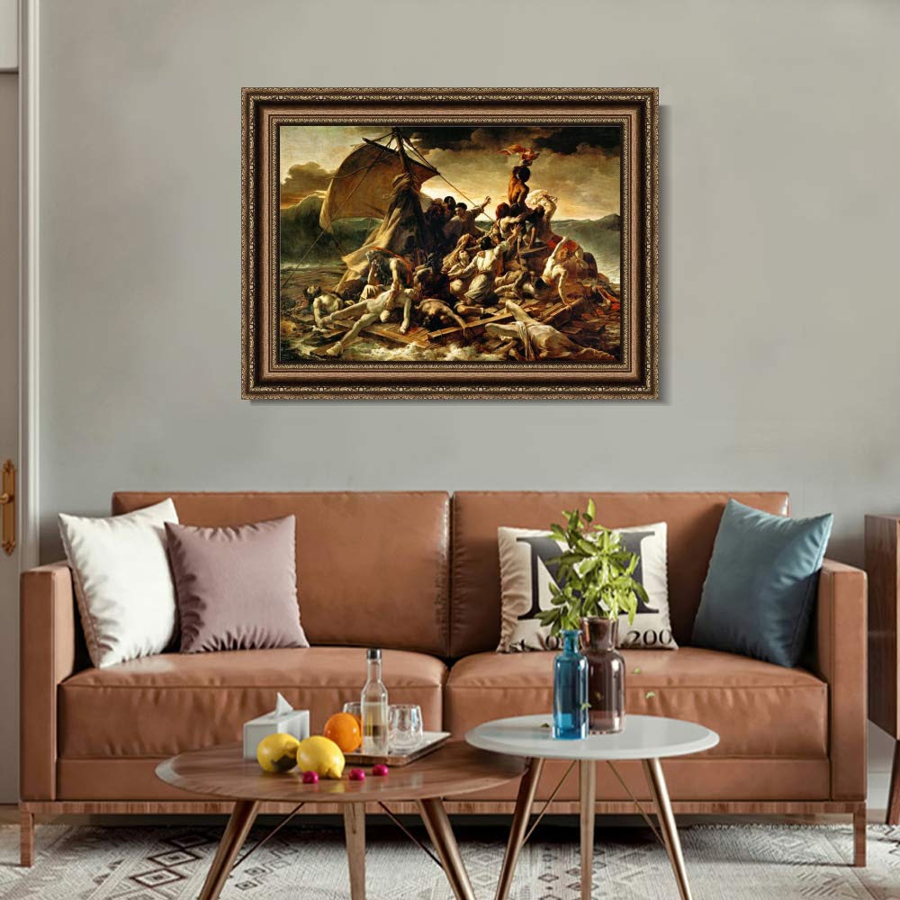 Amazon.com: INVIN ART Framed Canvas Art Giclee Print The Raft of