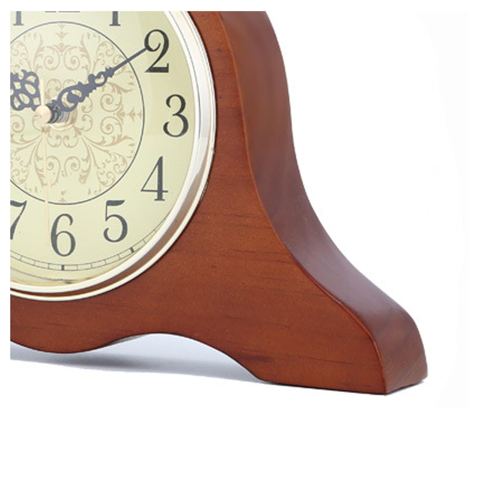 COYEUX Relojes de sobremesa de Madera Maciza, Reloj de Mesa Retro silencioso, Funciona con Pilas, para la repisa de la Chimenea del salón, decoración del hogar