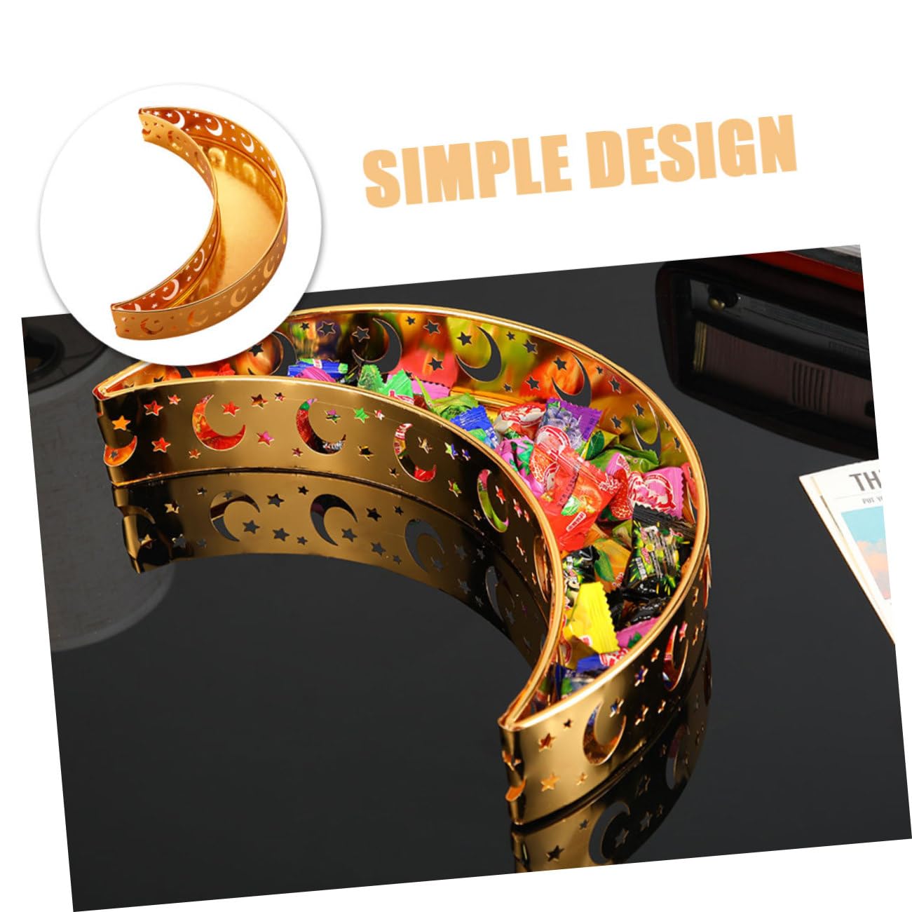 Vassoio Decorativo Forma di Metallo per Snack e Frutta Contenitore Multifunzionale per Dolci e Aperitivi per Feste e Buffet Facile da Pulire e Leggero