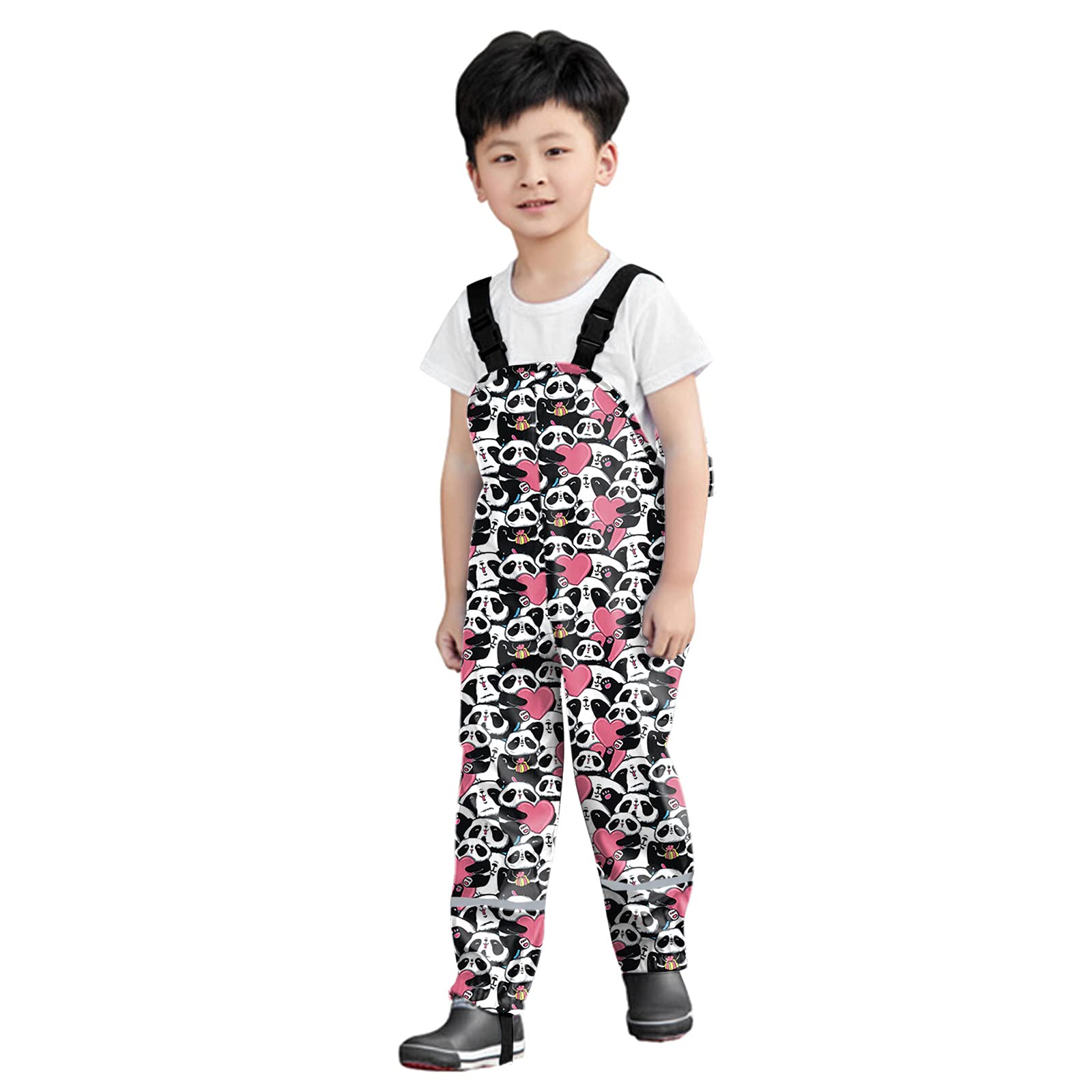 Suspender Rain Pants Toddler Kids Water-Proof Boys Girls Baby Rain Trouser Overalls Lightweight (Multicolor, 6-7 Years)