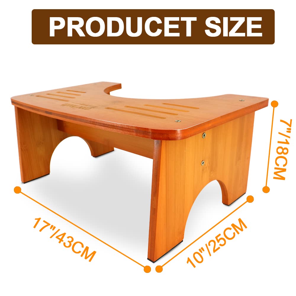 Tabouret de Toilettes en Bois RayLove - Marchepied de Toilettes en Bois - Repose-Pieds