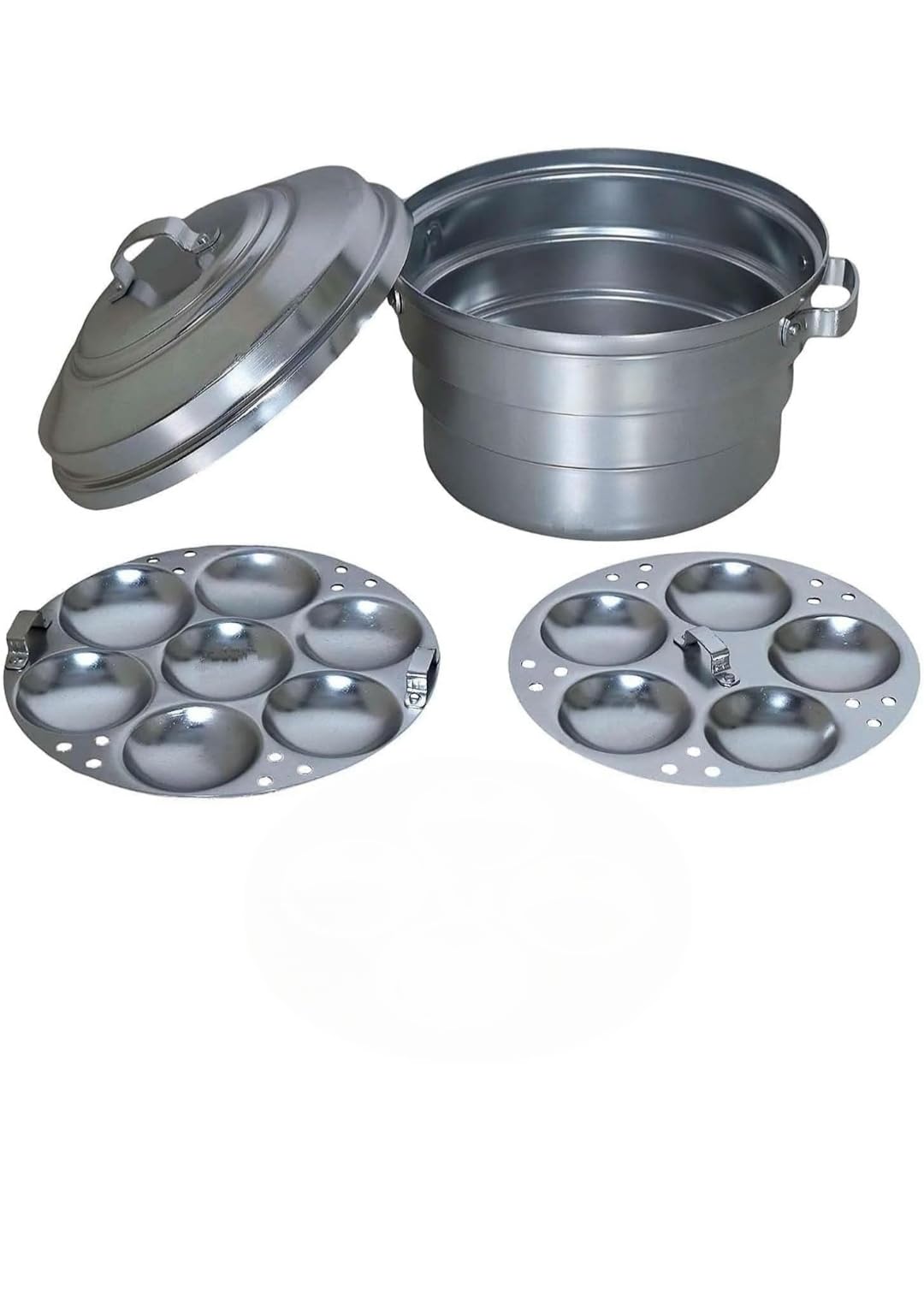 Idli Pot Anodised Aluminium– Durable| Lightweight| Perfect for Fluffy Idlis, Steaming, and Multipurpose Cooking (12)