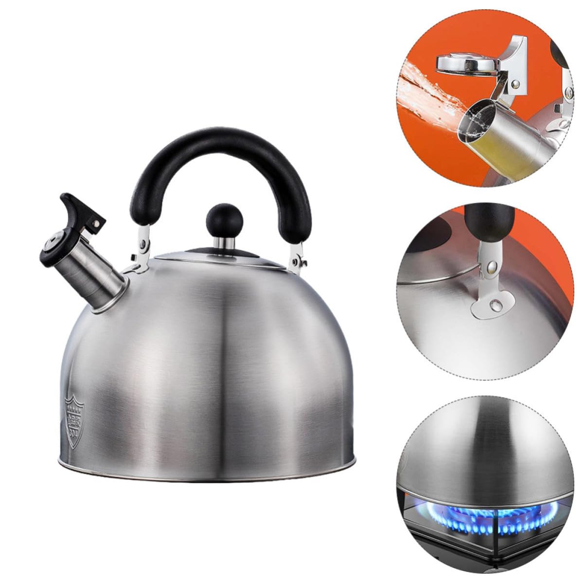 Tetera Silbante de Acero Inoxidable de 3 L para Cocina y Hogar