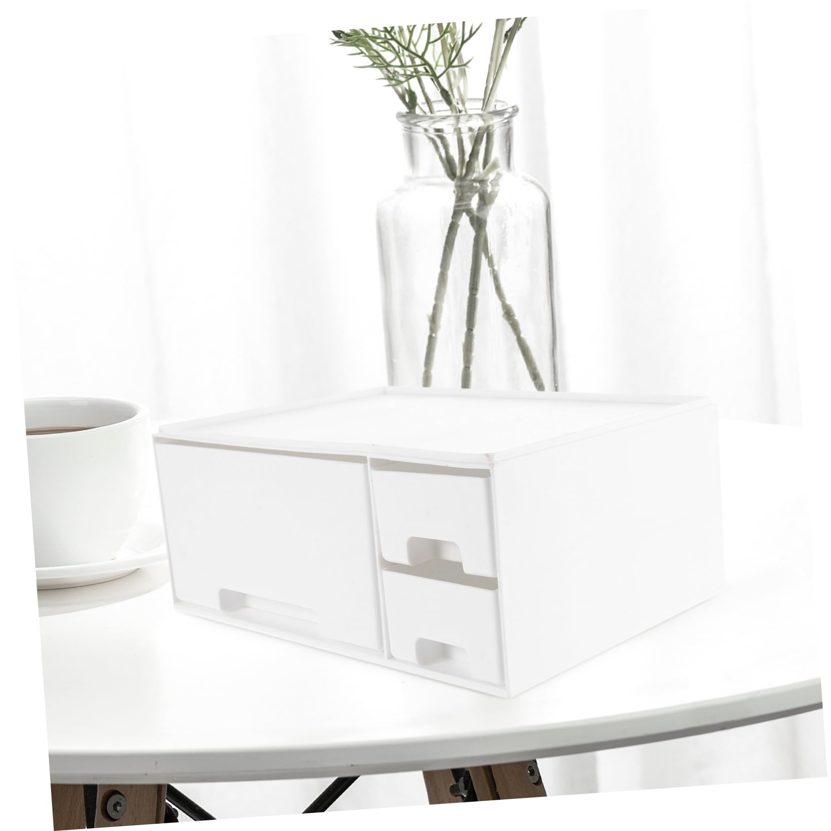 SHINEOFI Cajón Organizador de Abs Soporte Elevador white para Monitor Capacidad Resistente y Diseño Funcional para Escritorio y Estudiantes