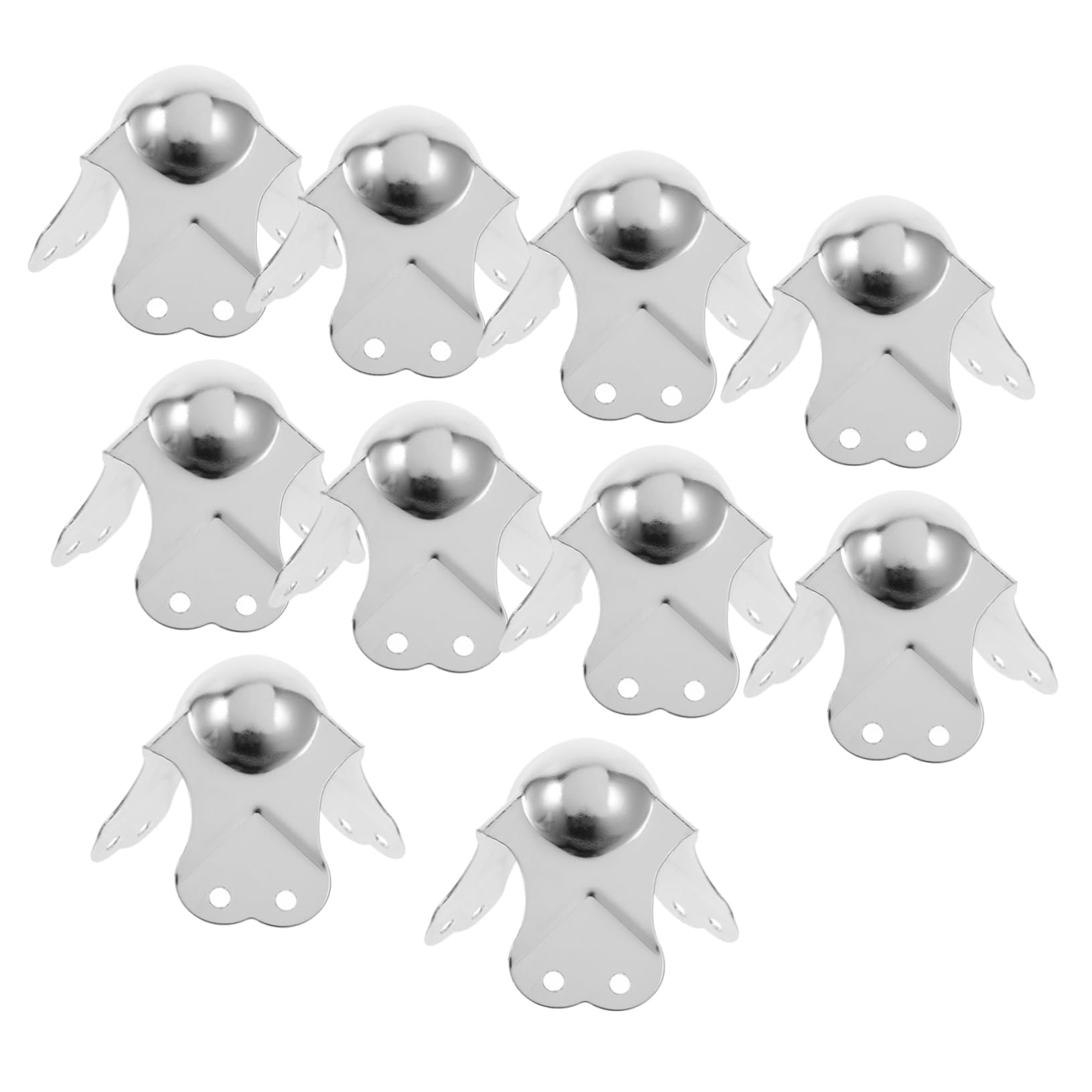 MUCKLILY Metal Ball Edge Protectors Iron Corners for Flight Cases Corner Protectors for Furniture Chrome Finish