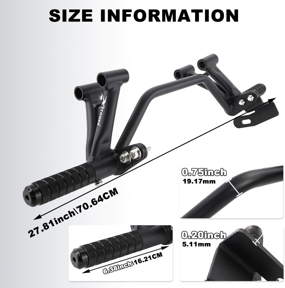 Xitomer Steel Subcage Compatible with CBR 600F 1997-2007 CBR 600 F4I CBR600F Rear Footrests Step Plate Stunt Protection Passenger Peg Guard
