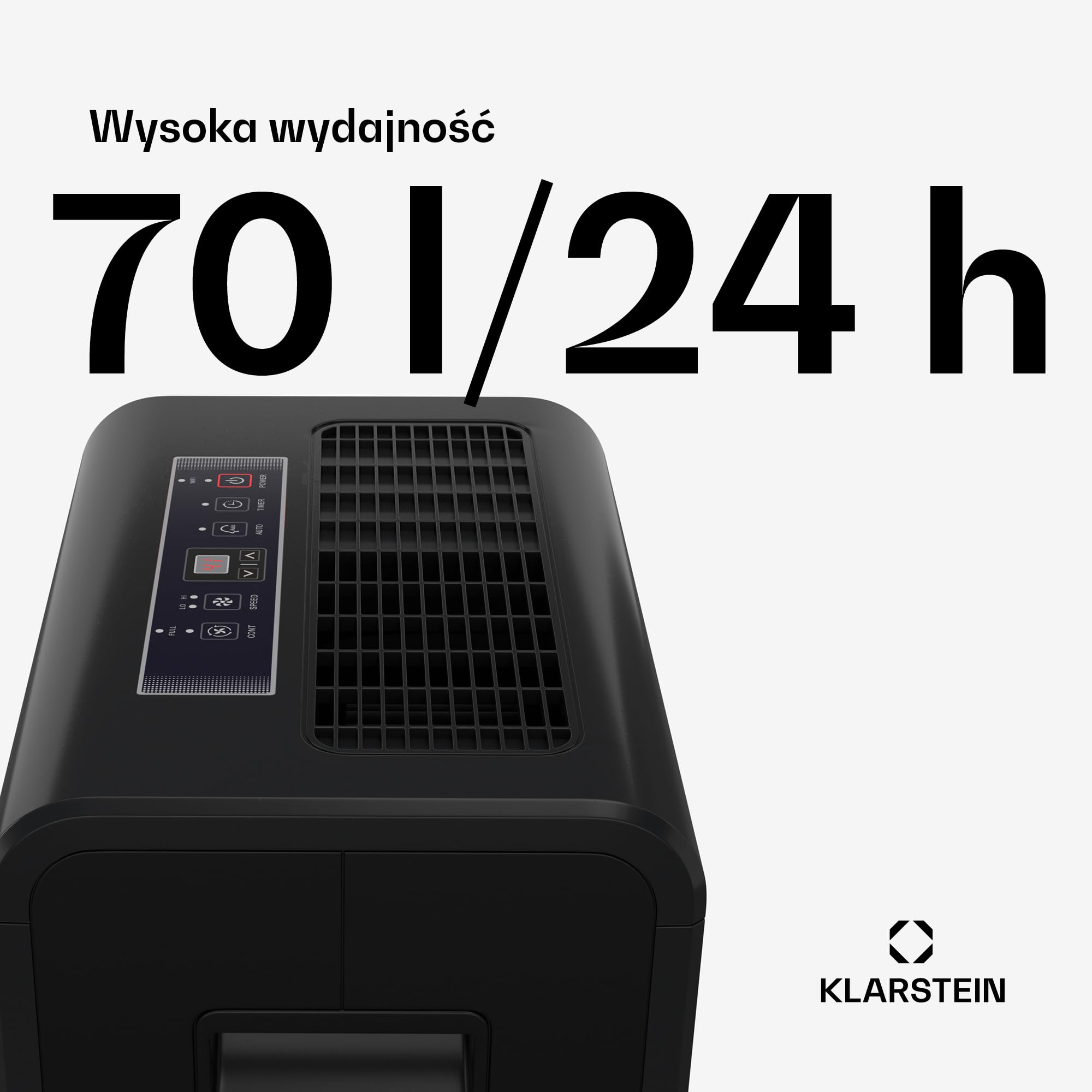 Klarstein DryFy Smart Osuszacz Powietrza 70L/24h 8L Antracyt