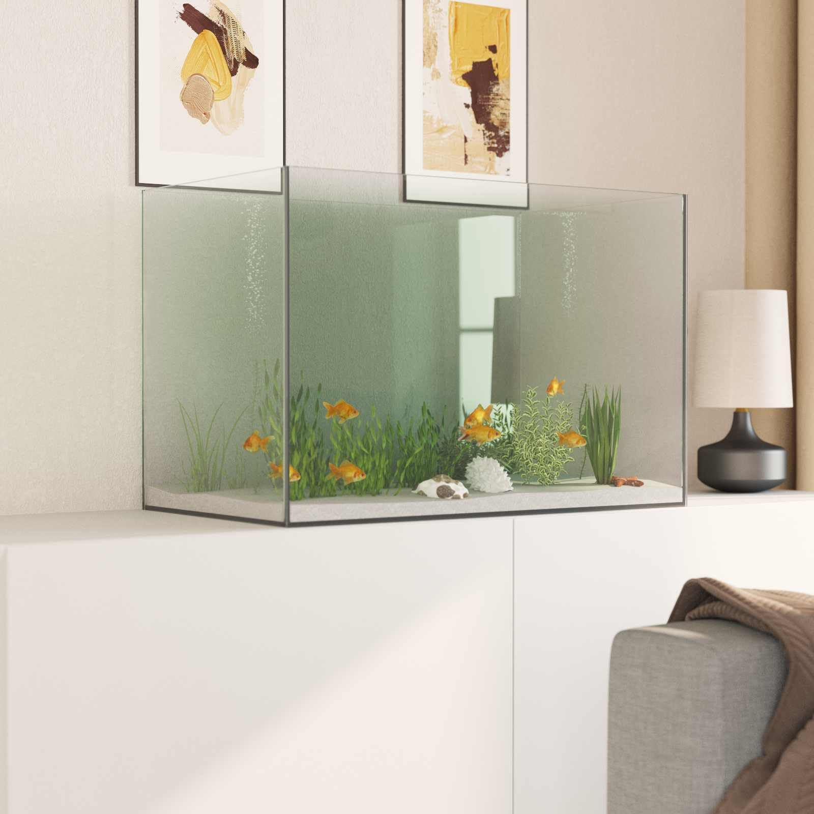 Generisch Aquarium mit Speicher Transparent 60 x 35 x 40 cm Glas,Tier- & Haustierbedarf,Haustierbedarf,Aquaristik,Aquarien,42020385