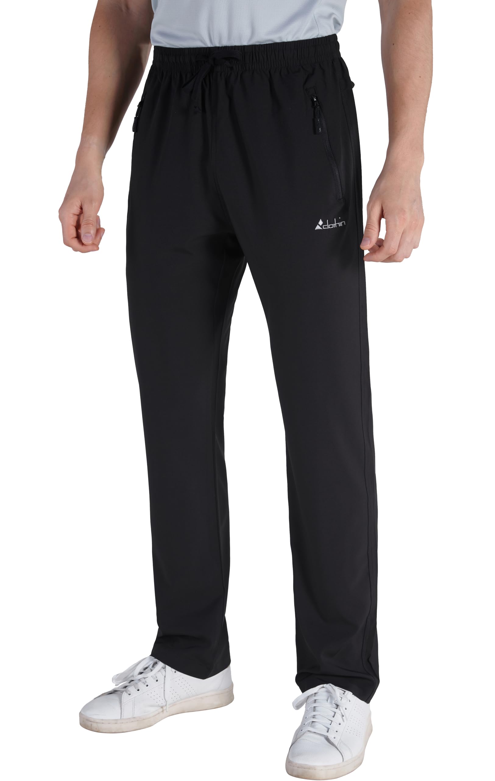 Men's Thin Lightweight Workout Athletic Pants,Elastic-Waist Drawstring for Sport Exercise Travel,Quick-Dry, Stretchy