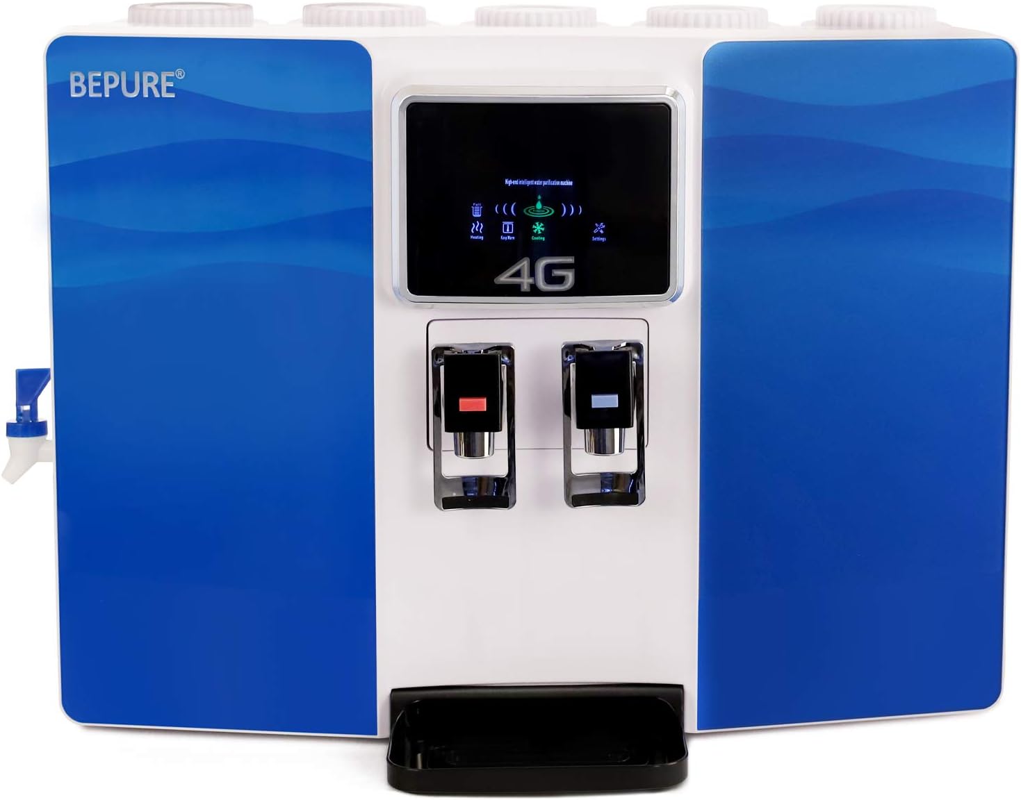 BePURE 4G Ph Hot And Cold Alkaline Water Purifier 9L RO+UV+UF+TDS Purification| ISI Mark | 8 Stage Water Purification|Works Up To 3000Ppm TDS| Room Temperature Water Tap At Side, Blue