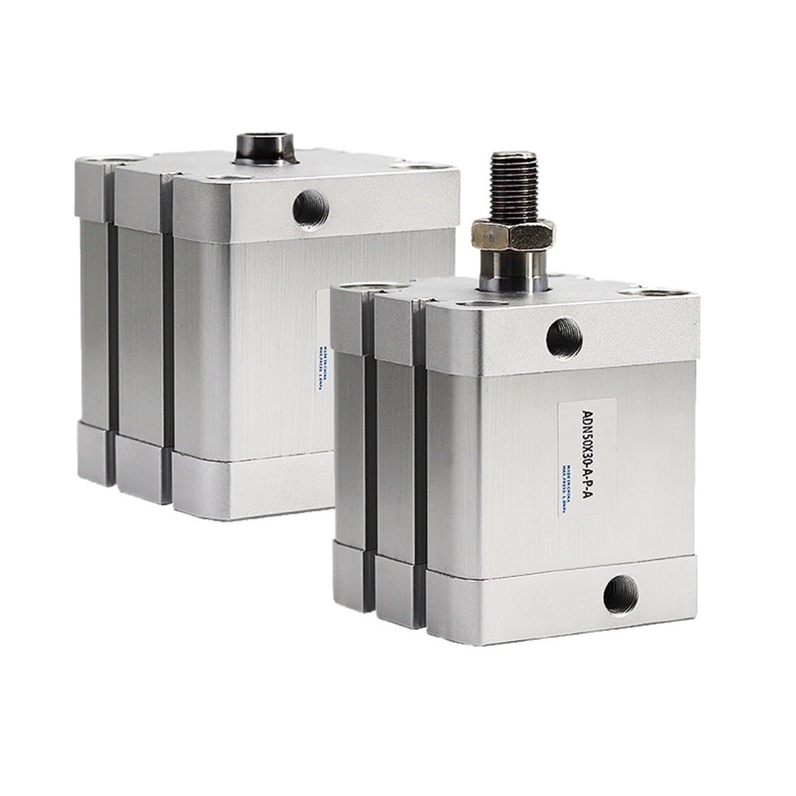 Vérin pneumatique compact ADN 50 double effet en aluminium robuste