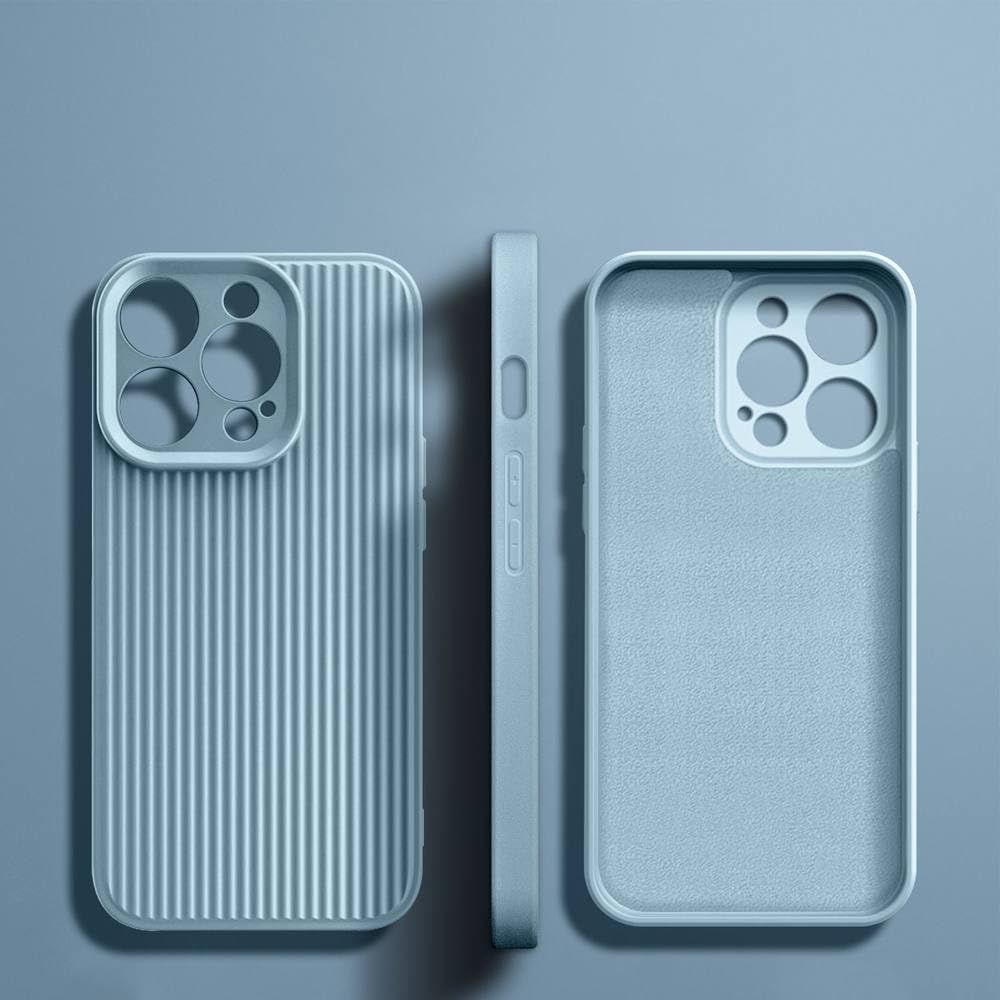 Coque silicone liquide ondulé iPhone 14 Pro Max: protection antichoc et anti-rayures durable - 7