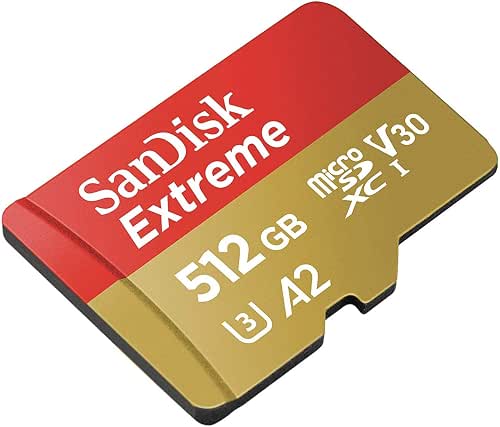 SanDisk 512GB Extreme microSDXC UHS-I Memory Card with Adapter -