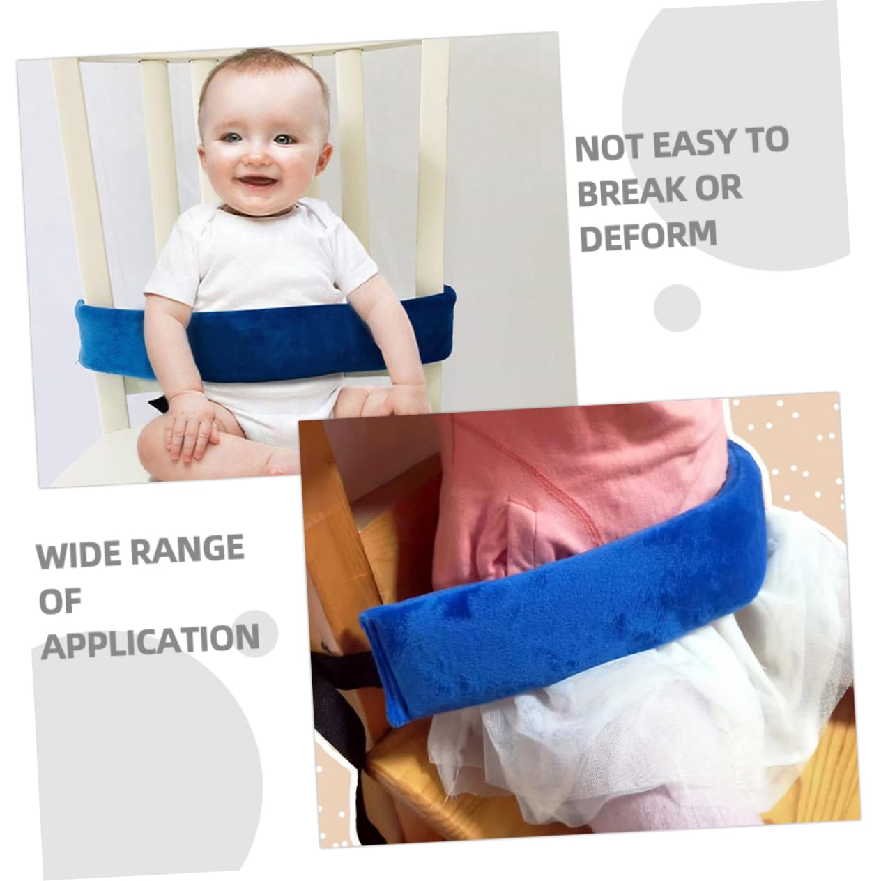 2pcs Adjustable High Chair Strap for Boy Girl for Boy Girl Portable and Lightweight Dining Belt Convenient and Easy to Install for Home and Travel