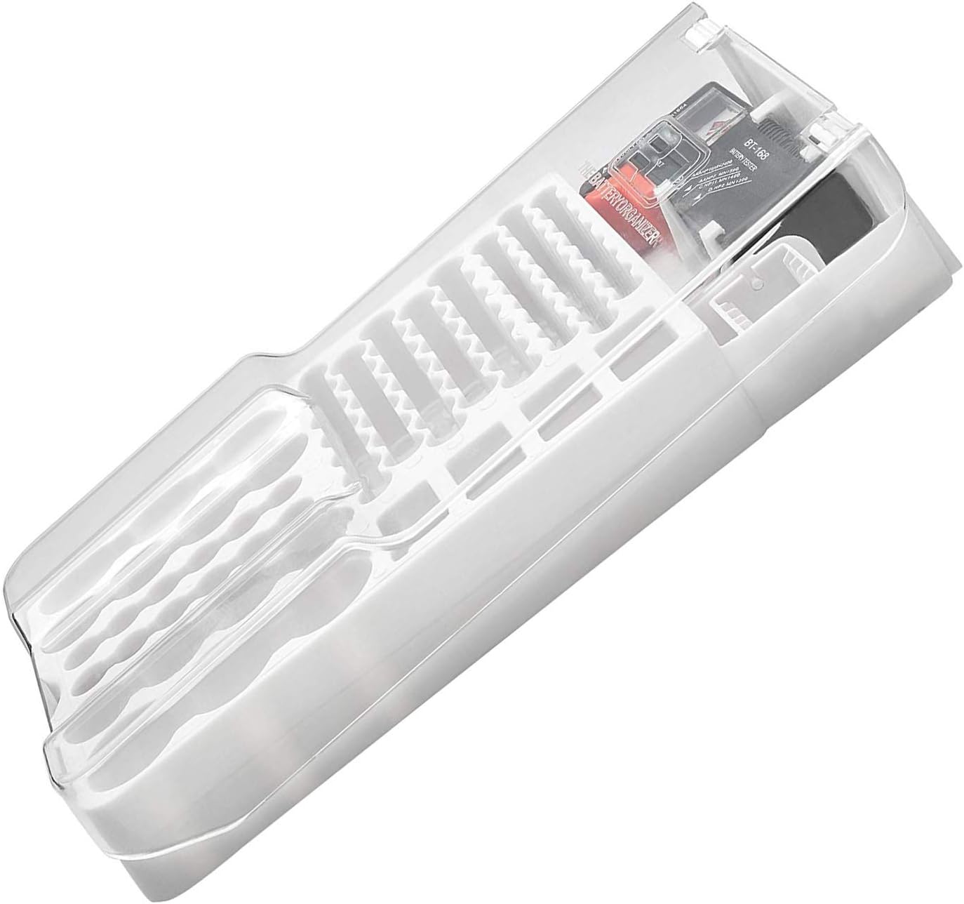 Battery Organizer Storage, Original Wall-Mount Storage, Holder Fits 93-Batteries with Battery Tester for AAA AA 9V C and D Size Batteries As Seen On TV