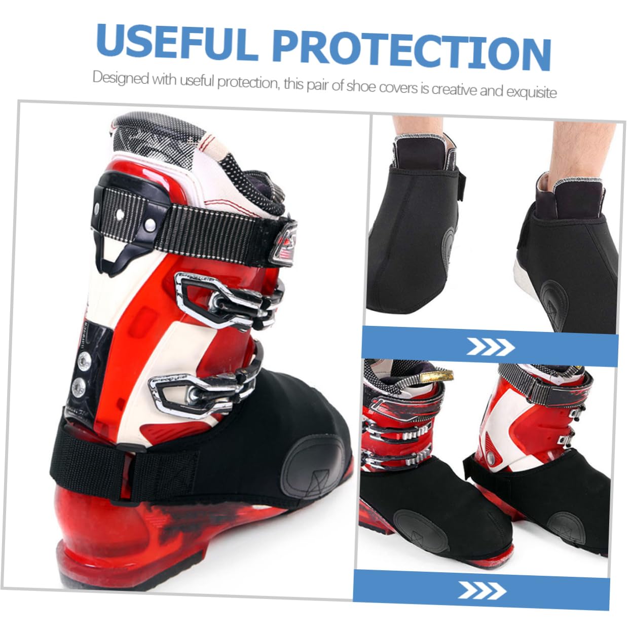 ARTSEWPLY Convenient Shoes Covers for Men Outdoor Boots Covers Waterproof and Warm Ski Boot Protectors