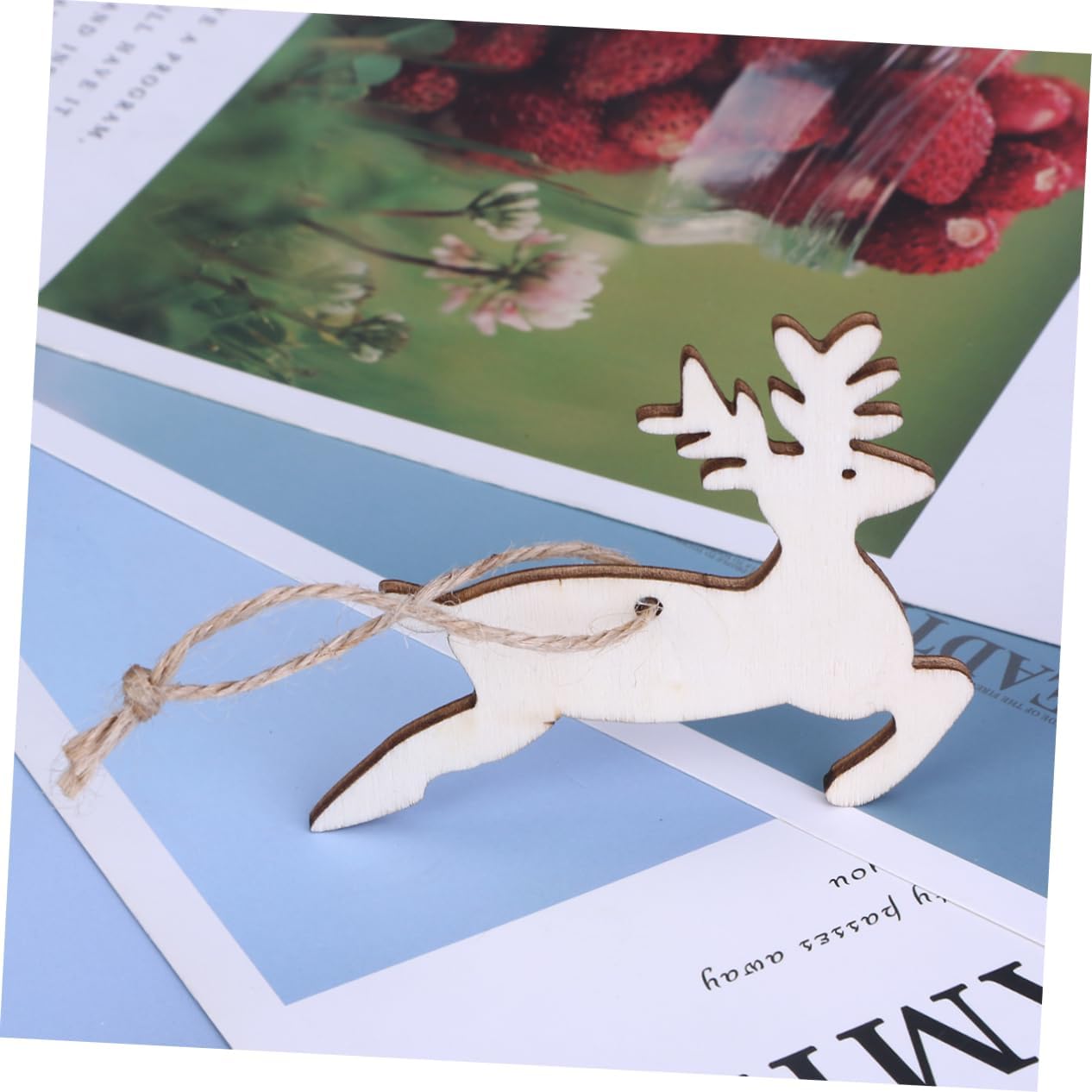 Wood Christmas Pendants 30pcs Blank DIY Painting Hanging Ornament Xmas