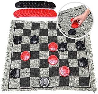 Super Tic Tac Toe and Giant Checkers Board Game for Kids and Adults