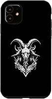 Vista 5 de iPhone 15 Goat Baphomet - Funda demoníaca gótica oculta