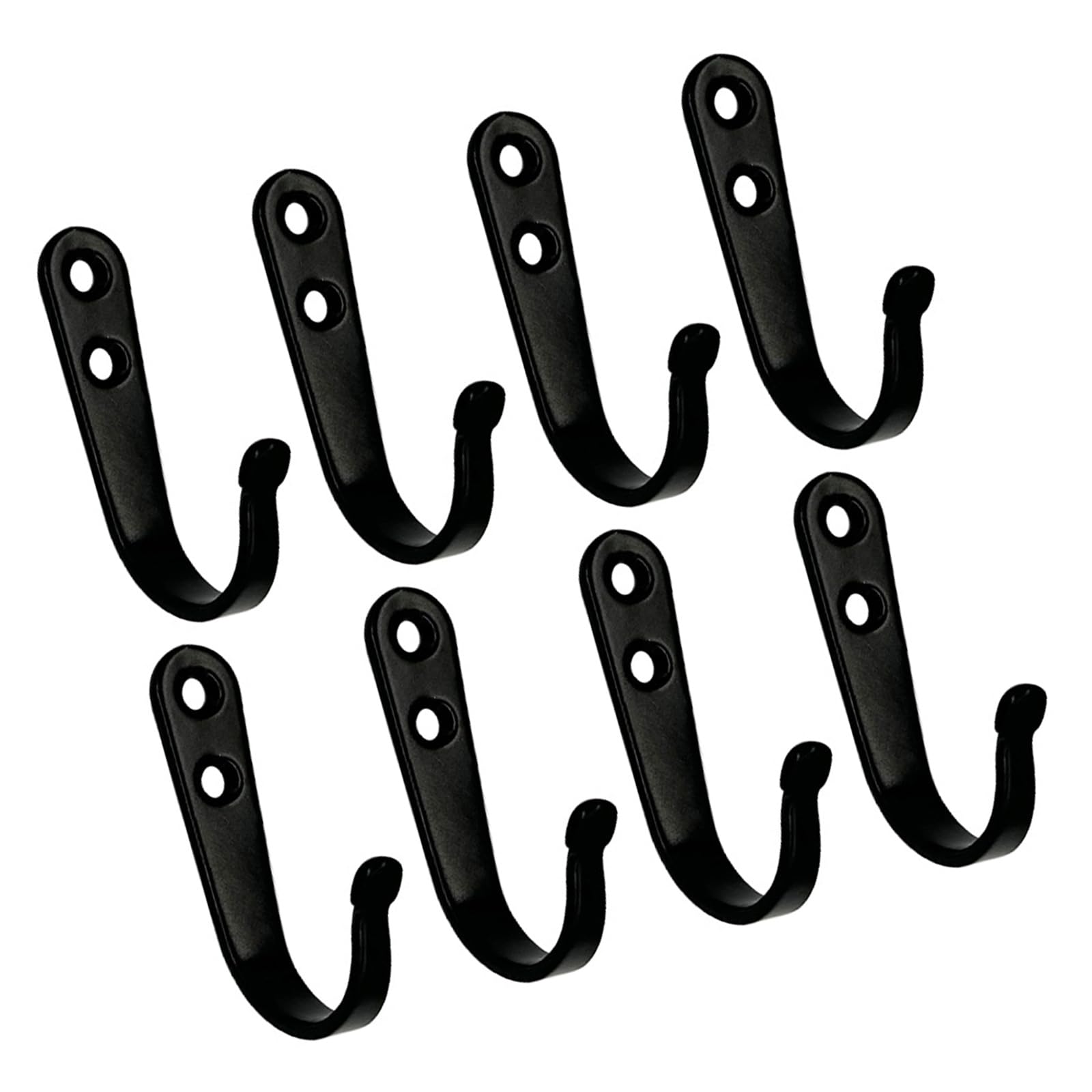 CUNZJIA Wall Mounted Coat Hook Carbon Steel Coat Hanger Heavy Duty Robe Hook with Screws Metal Hanger for Scarf, Bag, Towel,