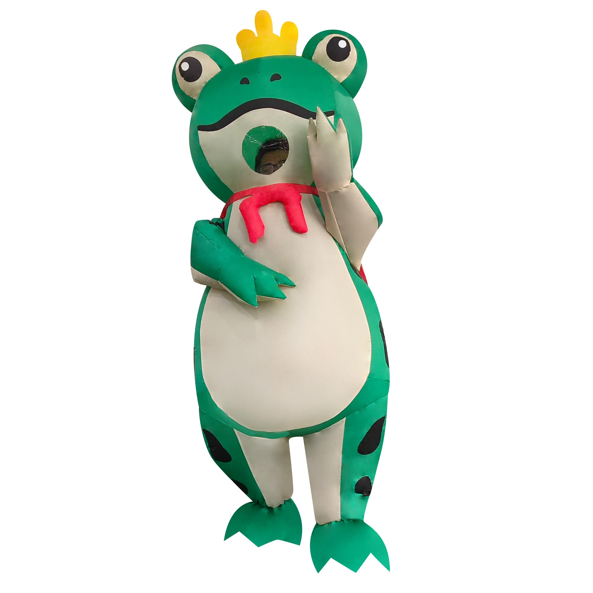 PsyKim Frog Prince Inflatable Costume, Adult Walking Blow-up Suit for Halloween,Party,Company Events,Mall Promotions - Image 4
