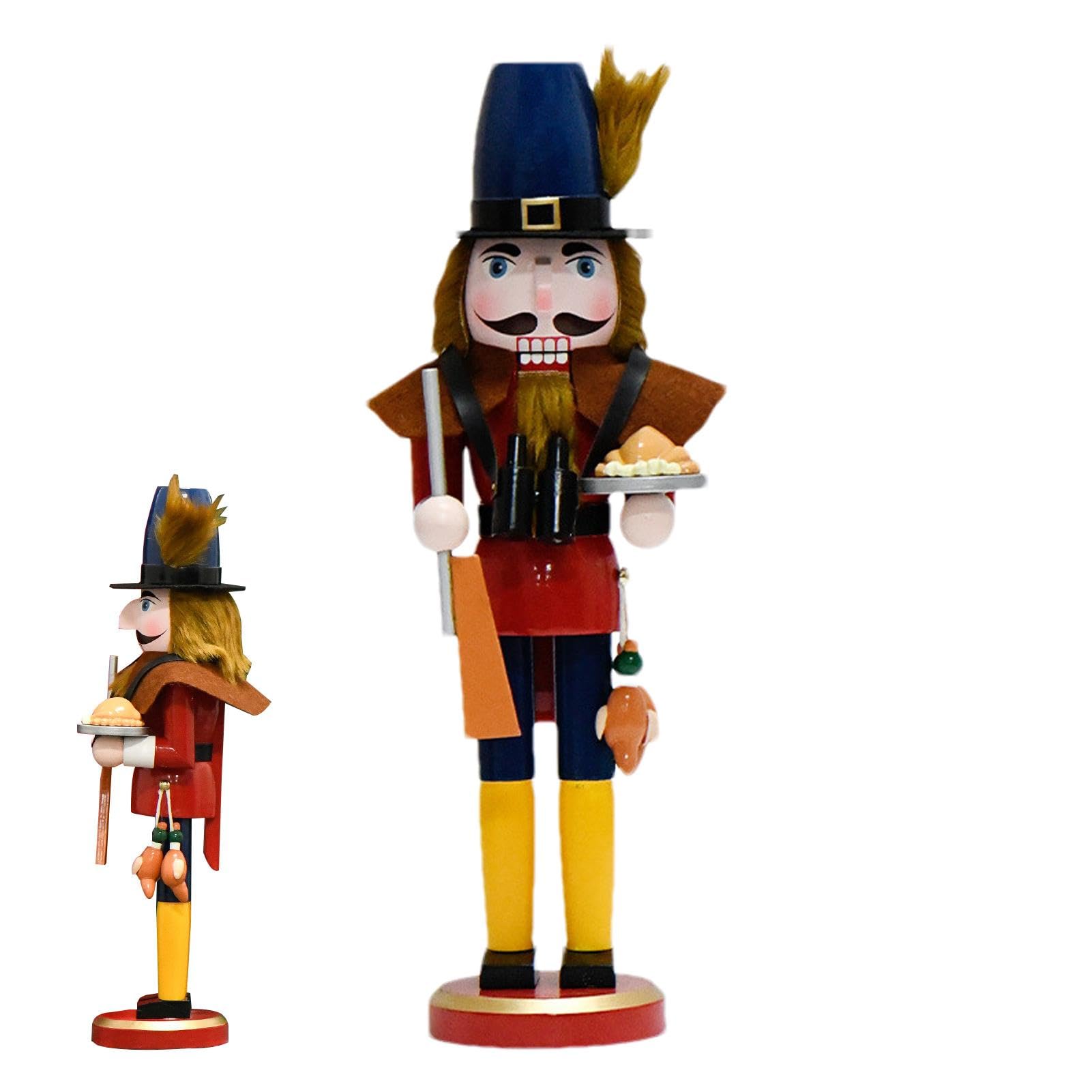 Figurines Casse-Noisette en bois haut de gamme roi soldat fait main Teksome 15 pouces