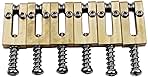 Guyker Brass Bridge Saddles - 10.5mm Roller Bridge Saddles Tremolo System Bridges Set Replacement for ST/TL Strat Electric Guitar (Rectangle Type)