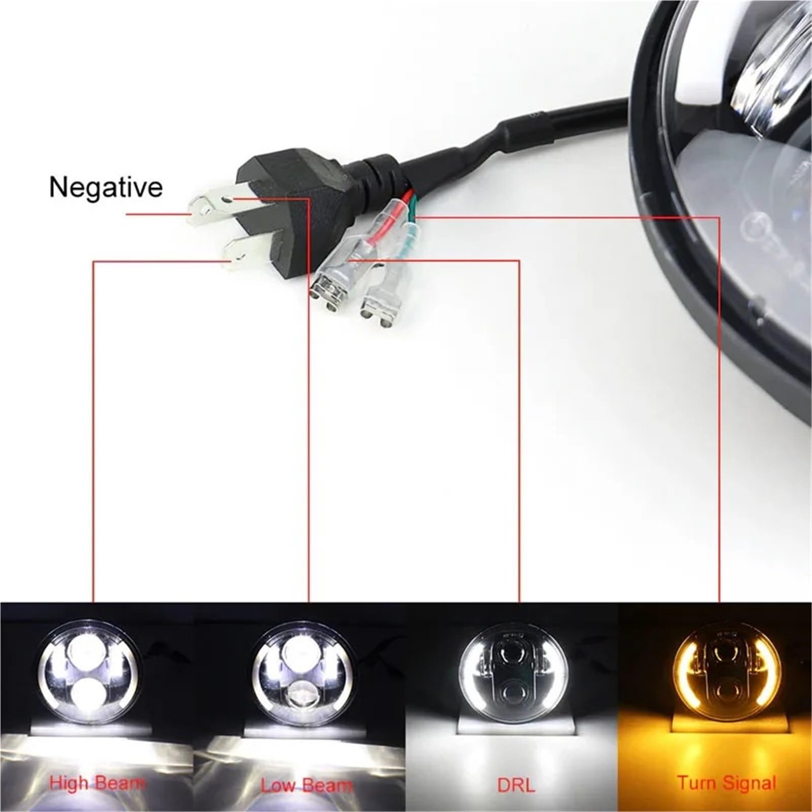 Dla Sportster Dyna Iron 883 Światła drogowe | Motocyklowy reflektor LED o przekątnej 5,75 cala