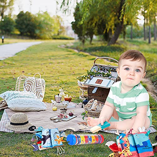 Aginkgo 8 Inch Rain Stick Baby Musical Toys Educational Early Education Section Rain Sound Musical Instrument Toys Preschool Fun Teaching Aids Kindergarten Rainbow Hourglass Simulation Rain Sound Tube #TOP3