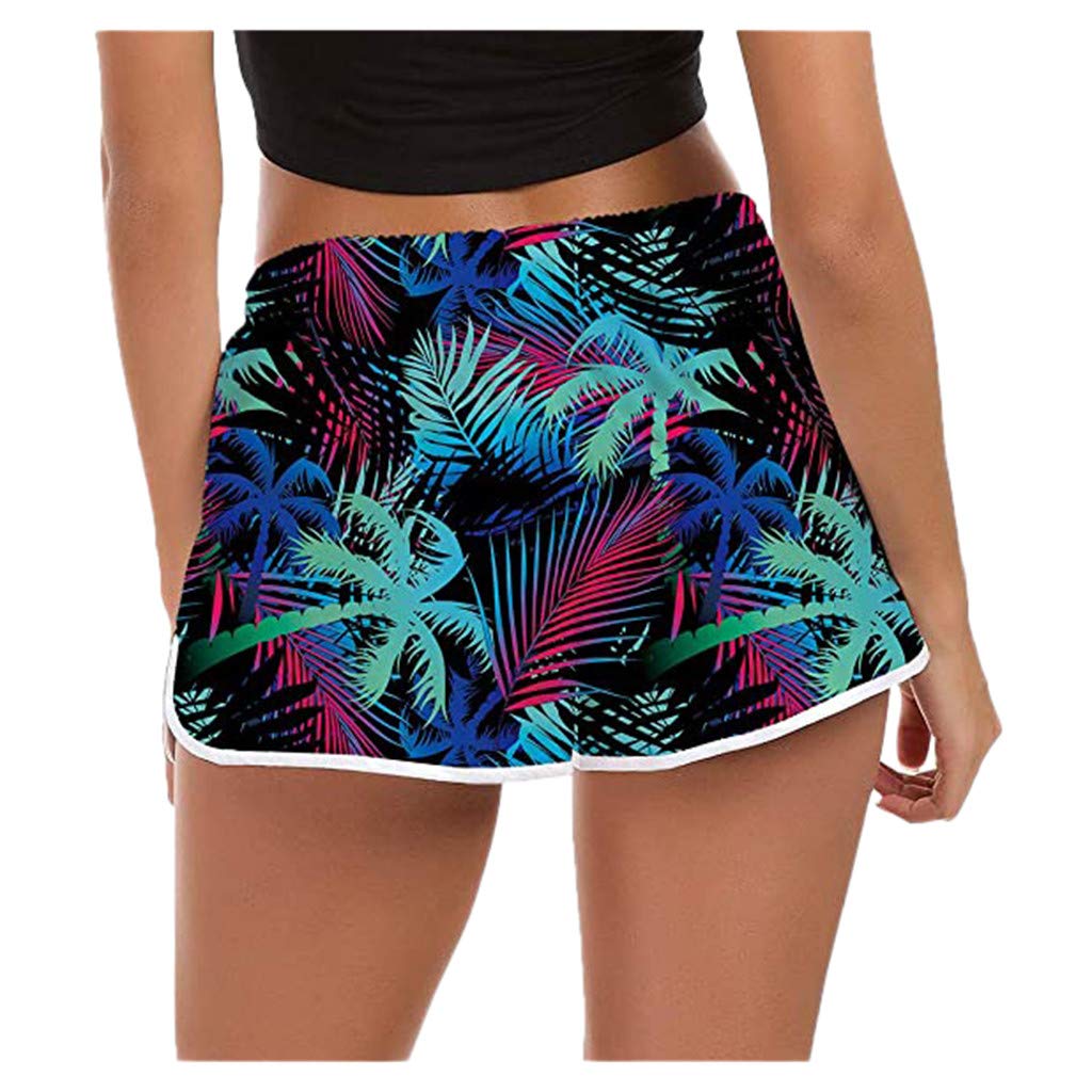 Bikini da Donna novità String Pattern Stretch Quick Swimsuit Short Board Women Dry 's Set, Celeste, L