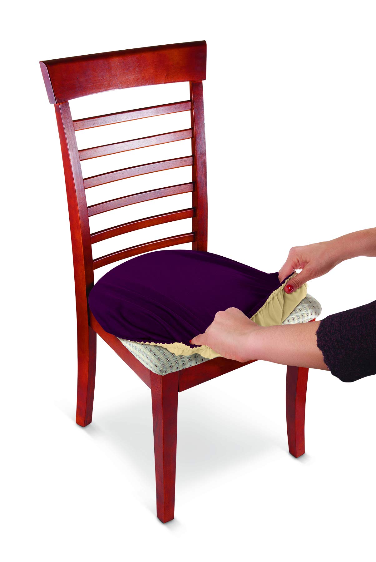 IdeaWorks Chair rejuvenator Seat Cover, Reversible Burgundy and Beige