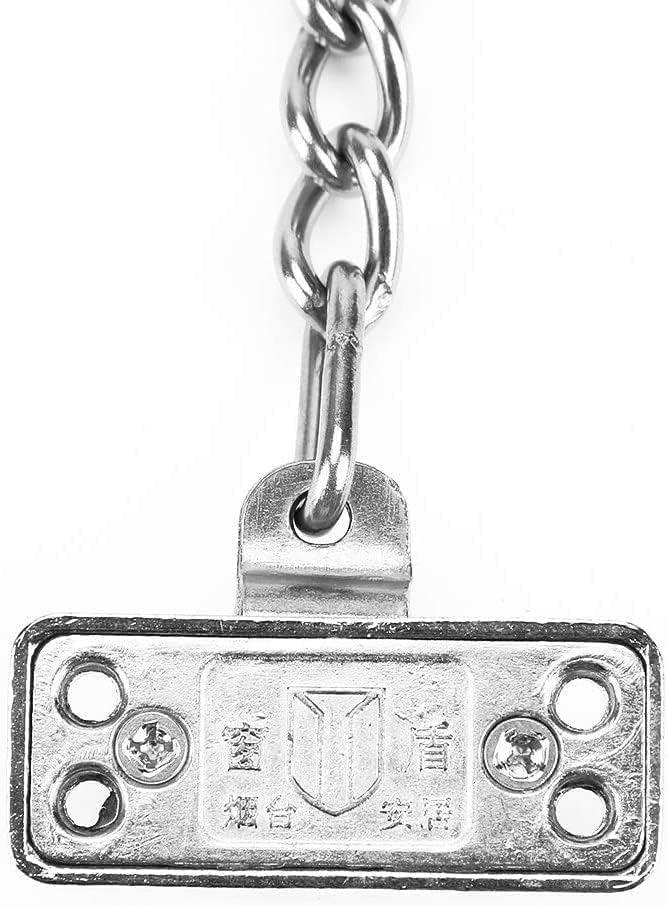 Door Safety Chain, Latches Lock,Stainless Steel Slide Anti-Theft Deduction Latch for Casement Windows Security
