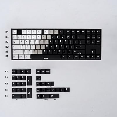 LQXQ Low Profile Keycaps,129 Keys PBT Custom Keyboard, ANSI US/ISO UK ...