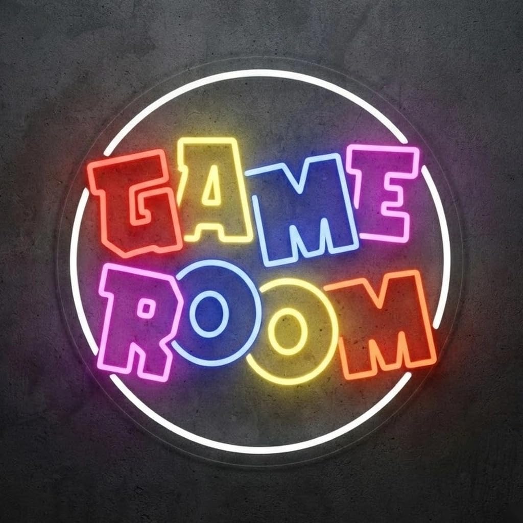 FAB CREATIONs Game Room Neon Wall Light LED Neon Sign, Decorative Wall Light for Gaming Room (24 x 23 Inches) Multi Color-image-41