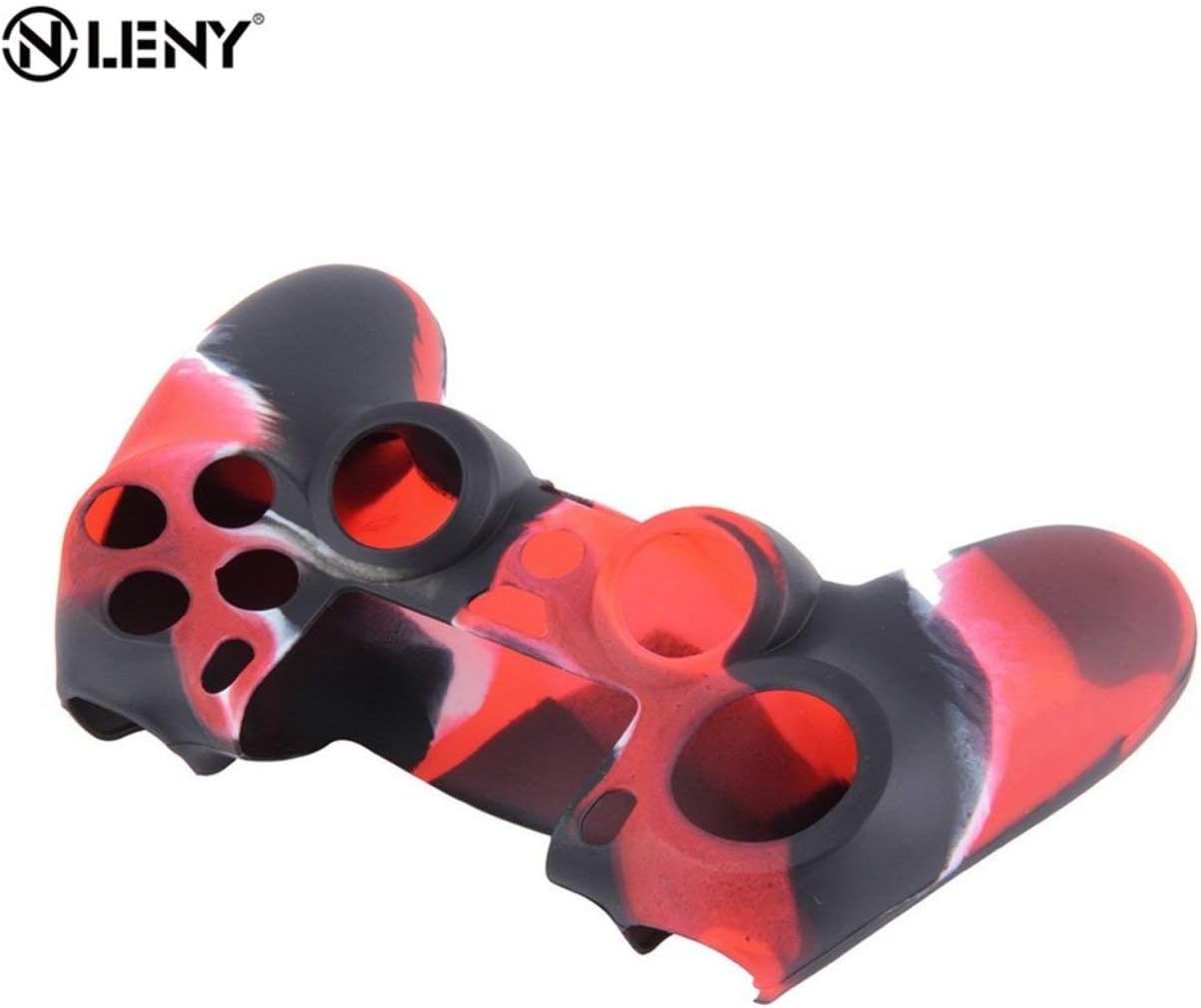 Camouflage Soft Silicone Cover Case Protection Skin for SONY playstation 4 PS4 Dualshock 4 Controller Hot (red & black)
