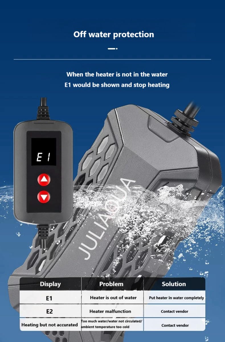 Calentador de acuario con indicador de temperatura, calentador ecológico ajustable, 25 W/50 W/100 W/150 W (Q-150 W)