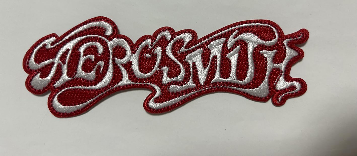 C&D Visionary Red, White Aerosmith Name Logo Patch,