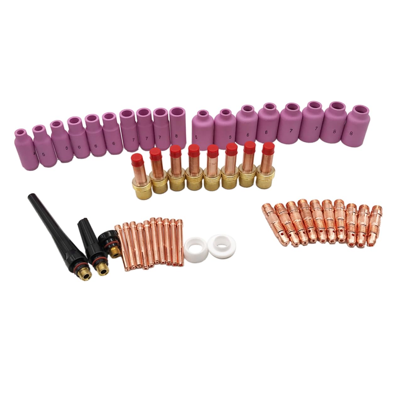 Kit de torche de soudage TIG Homoyoyo 51 pièces accessoires buse et pince 17 18 26