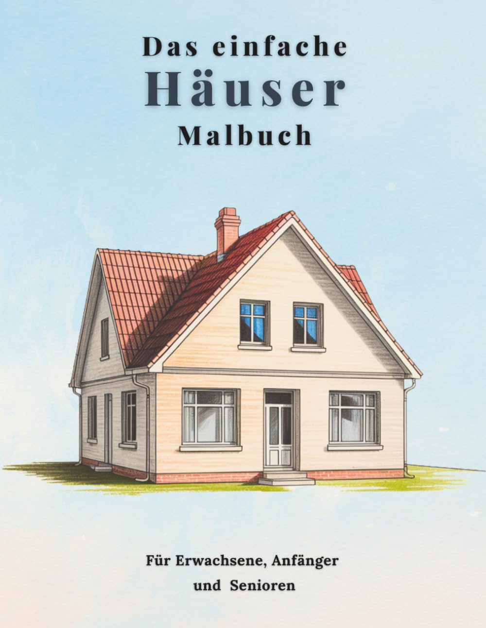 Das einfache Häuser Malbuch: 50 Häusermotive für Erwachsene, Anfänger und Senioren (Das einfache Malbuch)