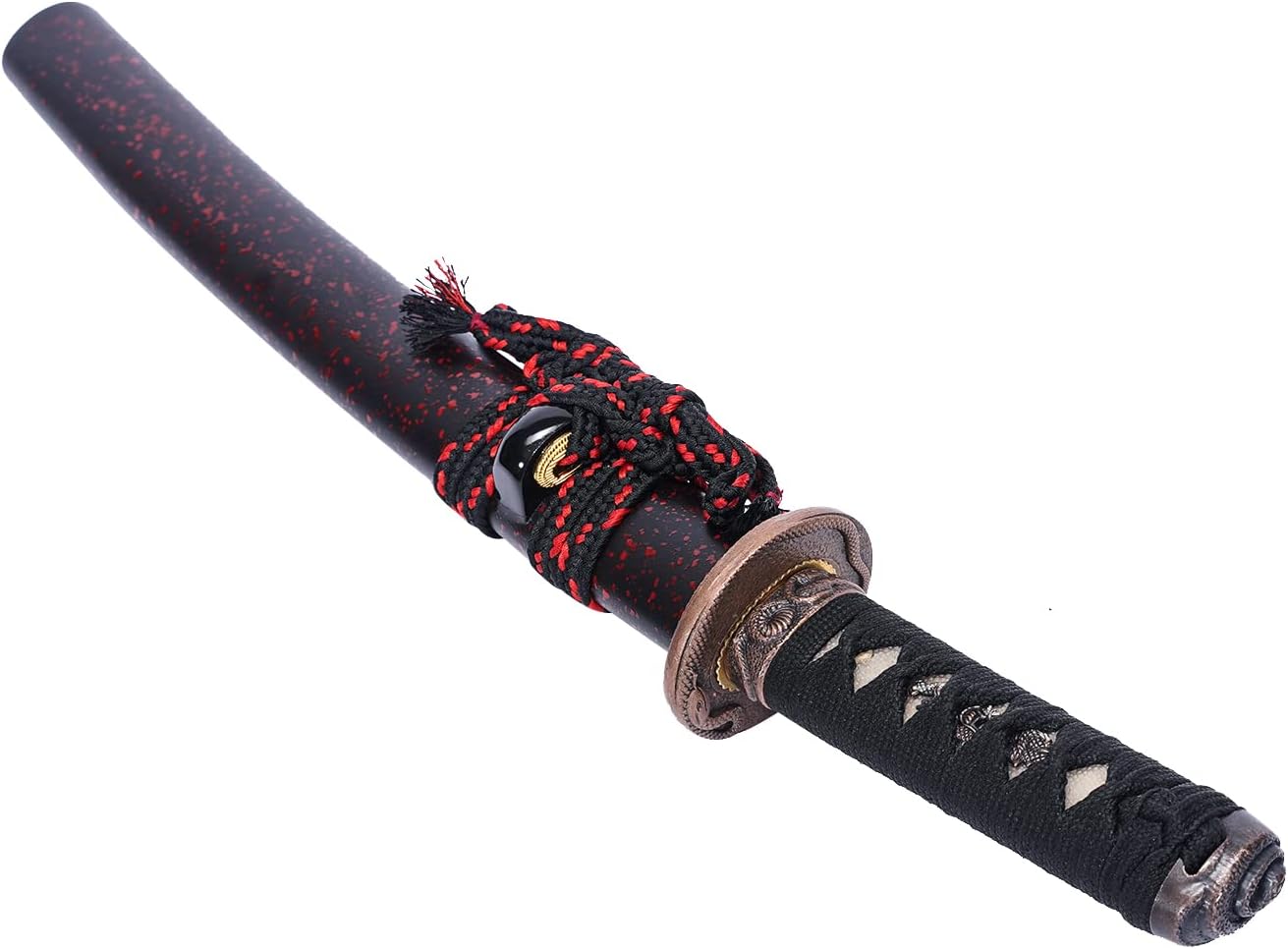 Siwode Handmade Sharp Sword Tanto,Zinc Alloy Tsuba, Japanese Ninja Samurai Short Katana (T10 Steel 1095 BoHi) 20-Inch