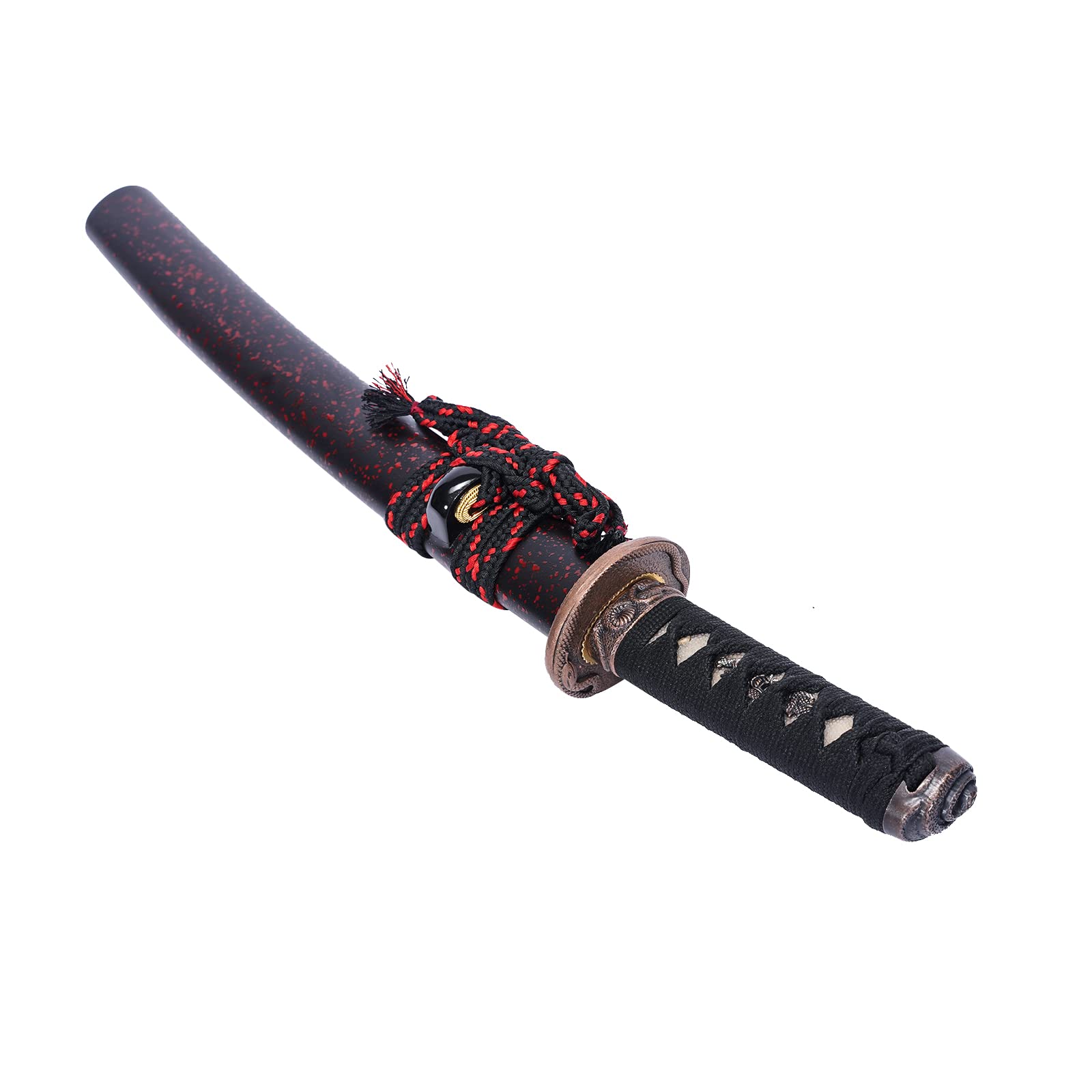 Siwode Handmade Sharp Sword Tanto,Zinc Alloy Tsuba, Japanese Ninja Samurai Short Katana (T10 Steel 1095 BoHi) 20-Inch