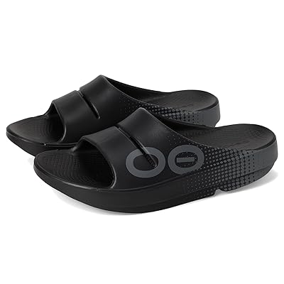 OOFOS OOahh Sport Slide Walking Shoes Matrix Black