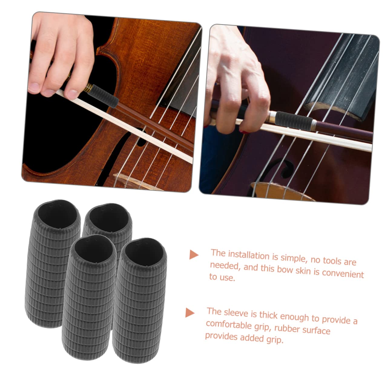VICASKY 20piezas Agarre De Violín Fundas Para De Violín Accesorios De Instrumento Musical Fácil Instalación y Uso Proporciona Comodidad y Protección